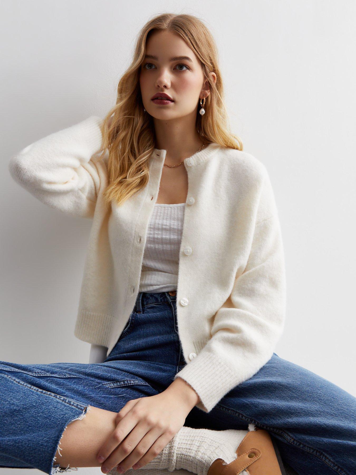 New look sale white cardigan