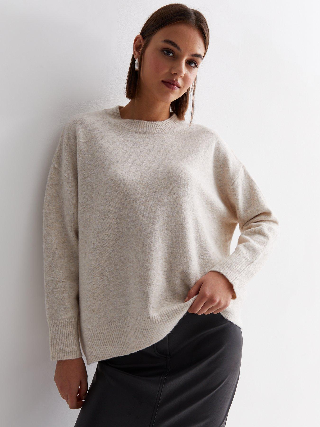 Oversized cream knit discount jumper