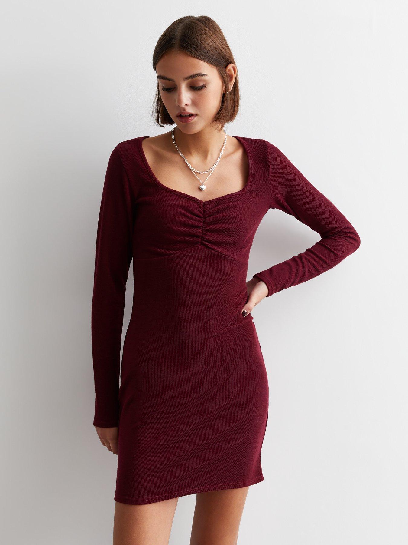 New look red bodycon clearance dress