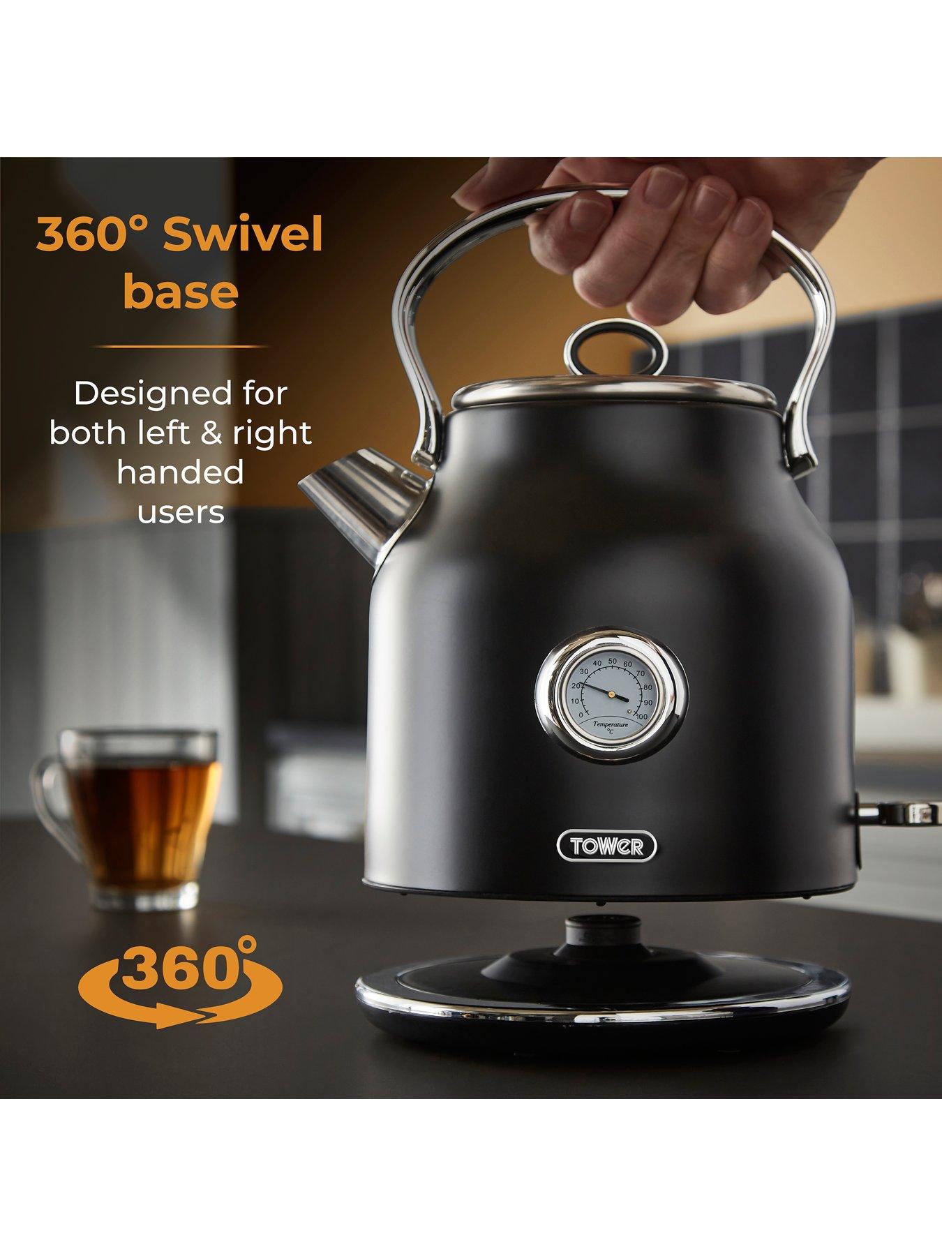 Tower T10063BLK Renaissance Kettle, 3KW, Black Very