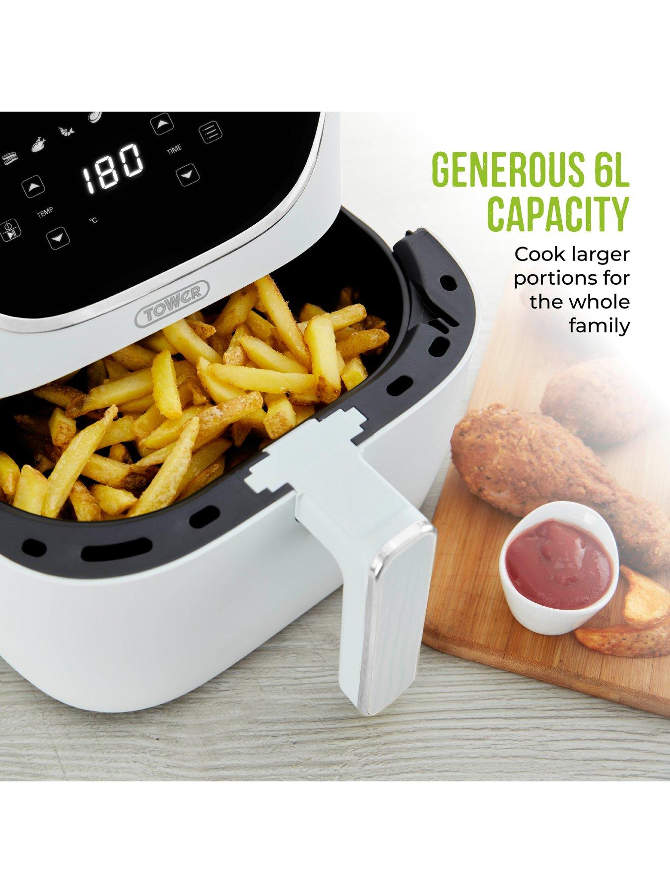 Image 4 of 6 of Tower T17127WHT, Vortx Air Fryer with Digital Control Panel, 1700W, 6L, White