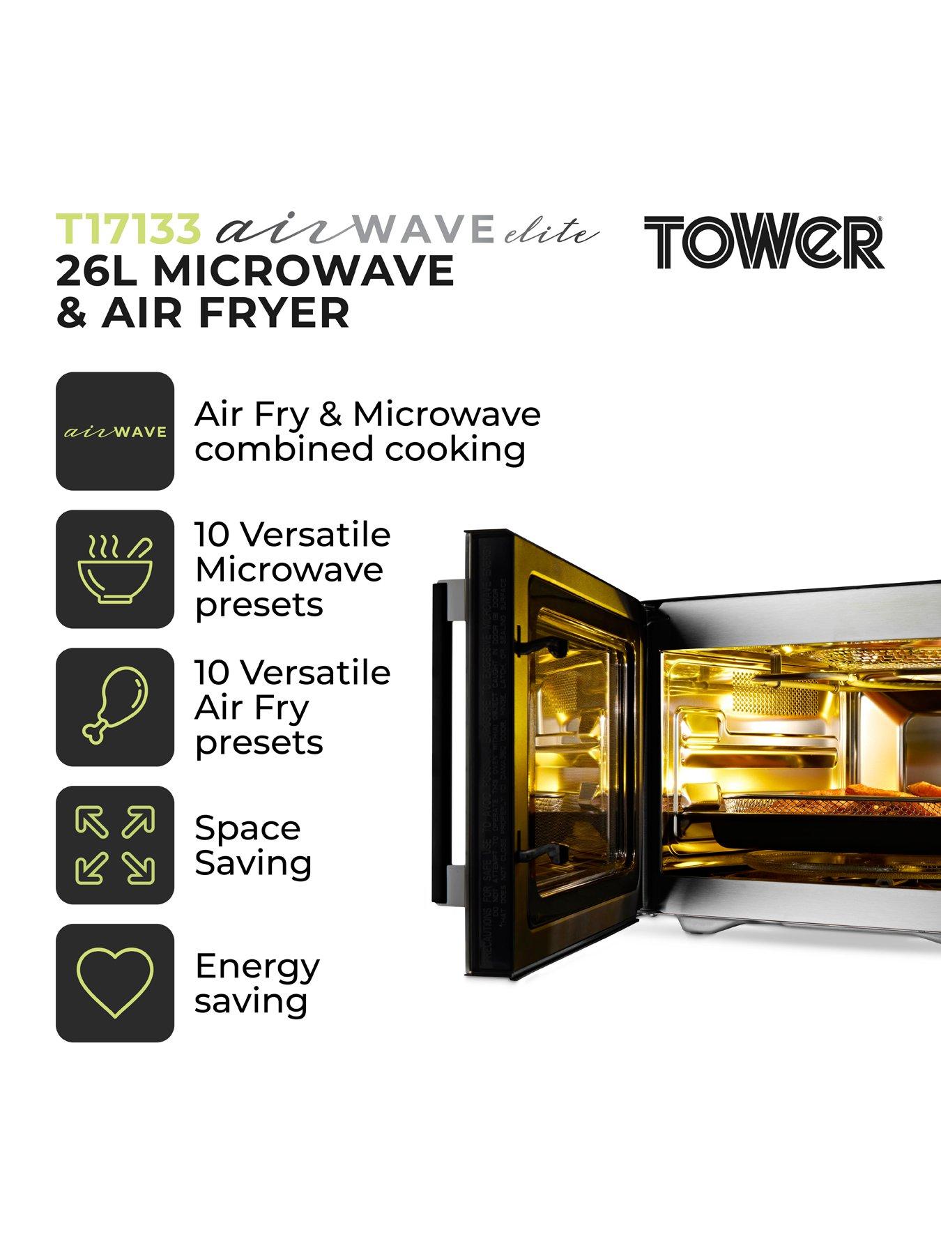 Image 2 of 8 of Tower Vortx 25L Microwave Air Fryer Black