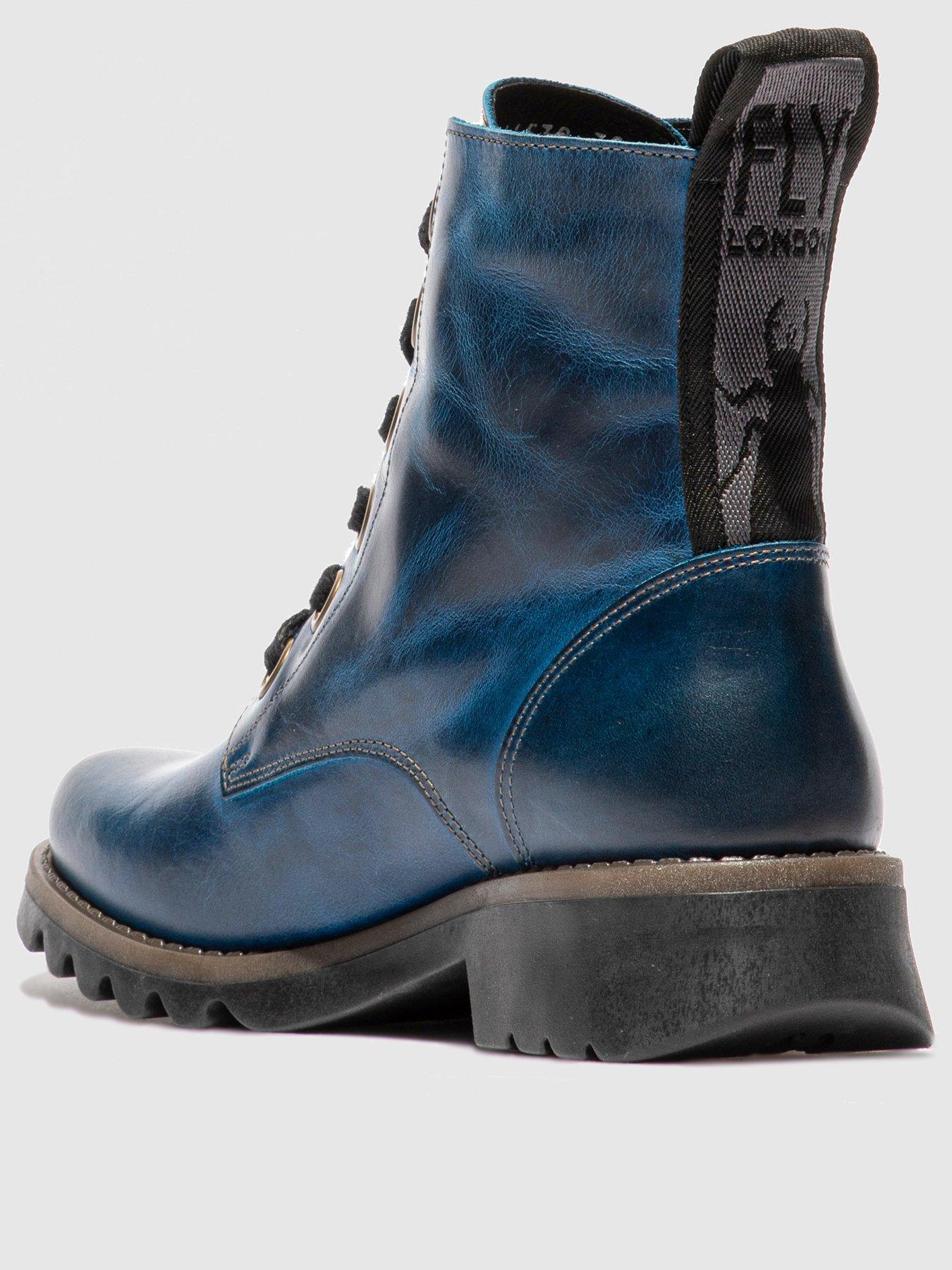 Blue store fly boots