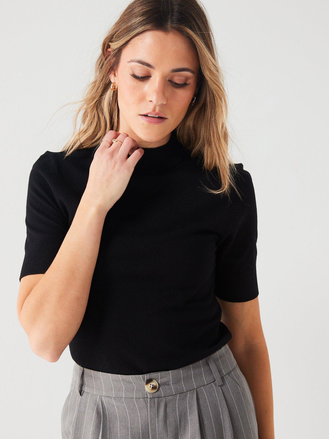 Black short sleeve jumper best sale