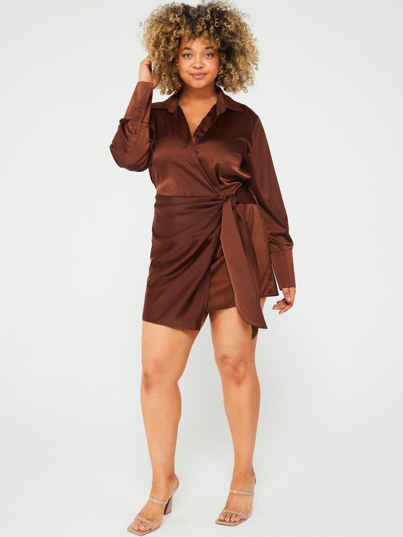 Ax paris clearance curve wrap dress