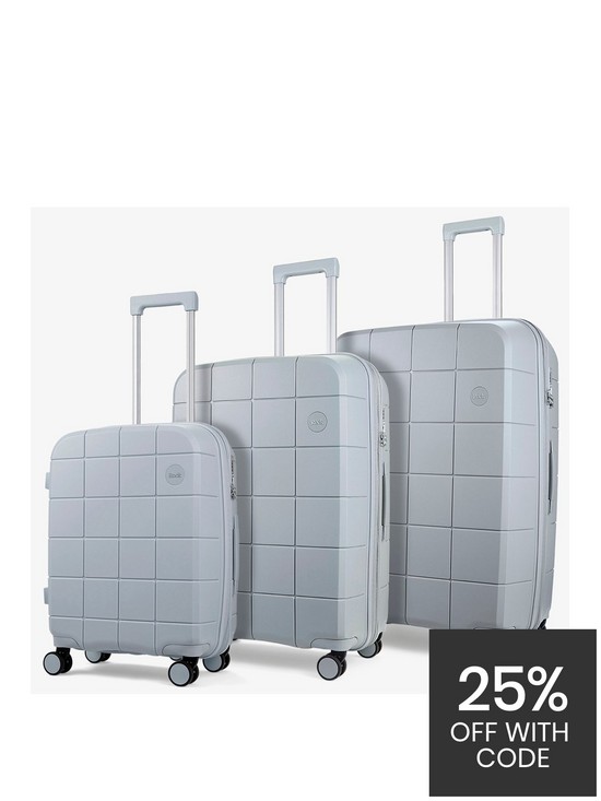 front image of rock-luggage-pixel-8-wheel-hardshell-3pc-suitcase-with-tsa-lock--grey