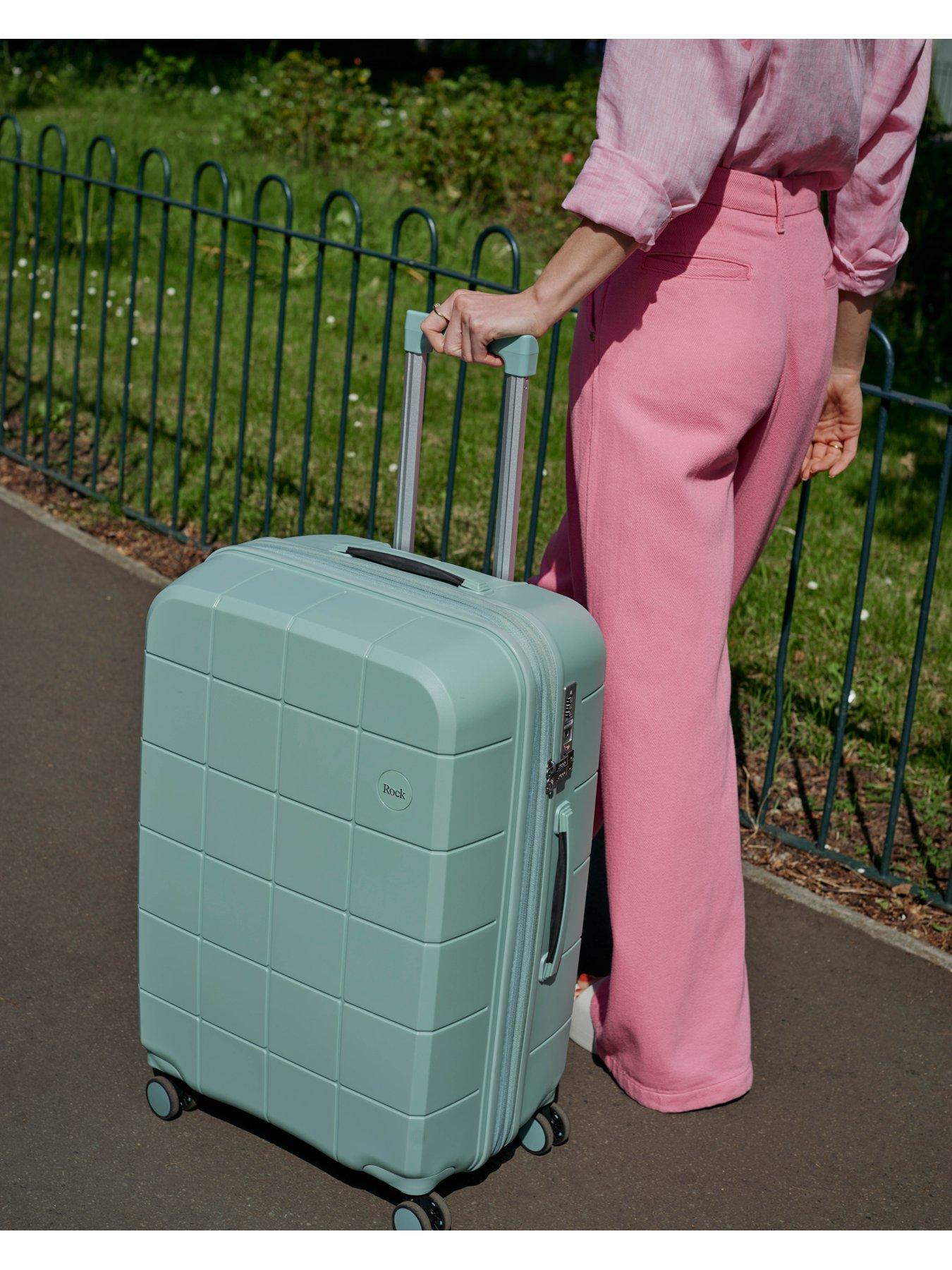 Pixel 8 Wheel Hardshell 3 Piece Suitcase Set with TSA Locks Pastel Green