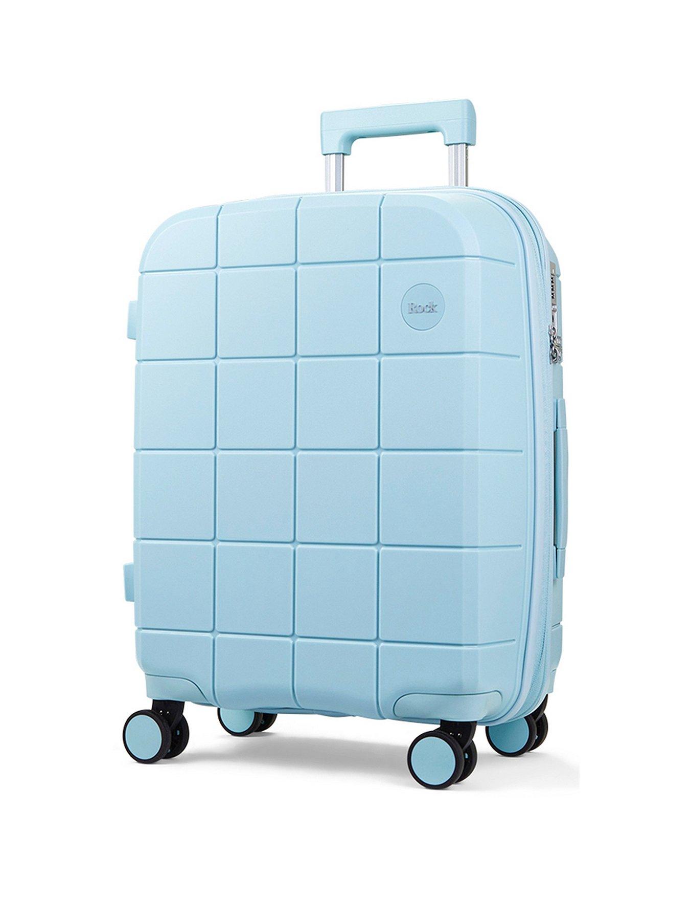 Pastel cheap blue suitcase