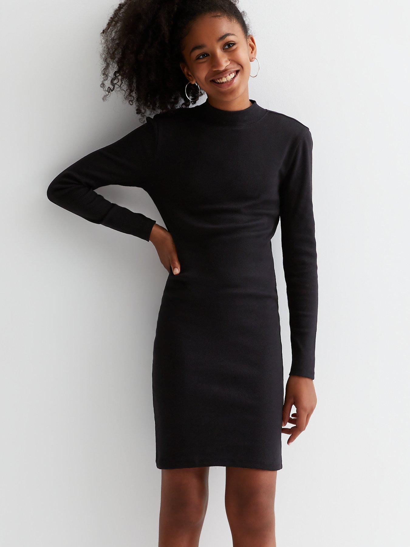 New look shop black ribbed dress