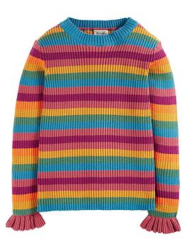 frugi girls zoe knitted jumper - multi