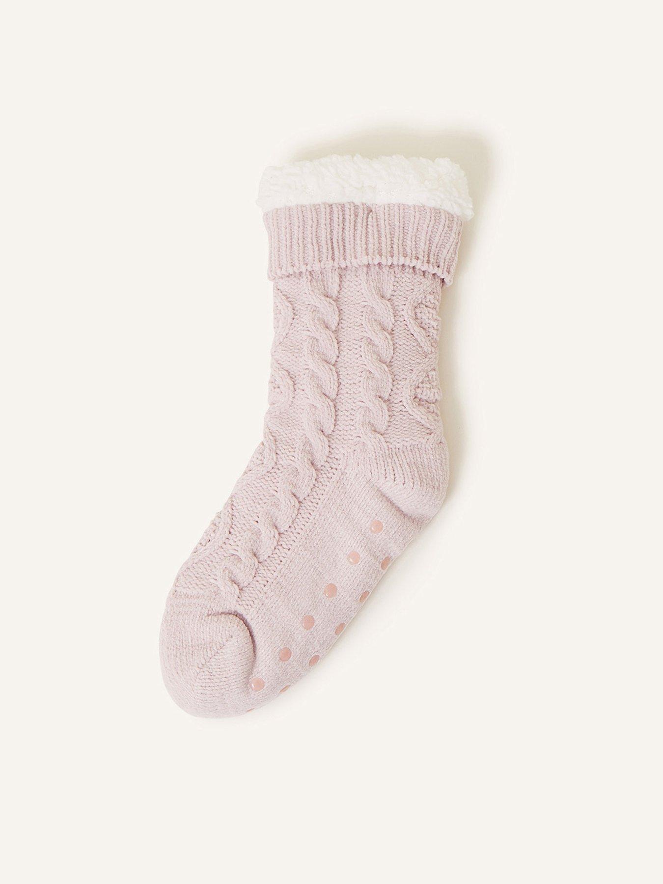 Accessorize Cable Slipper Socks | very.co.uk