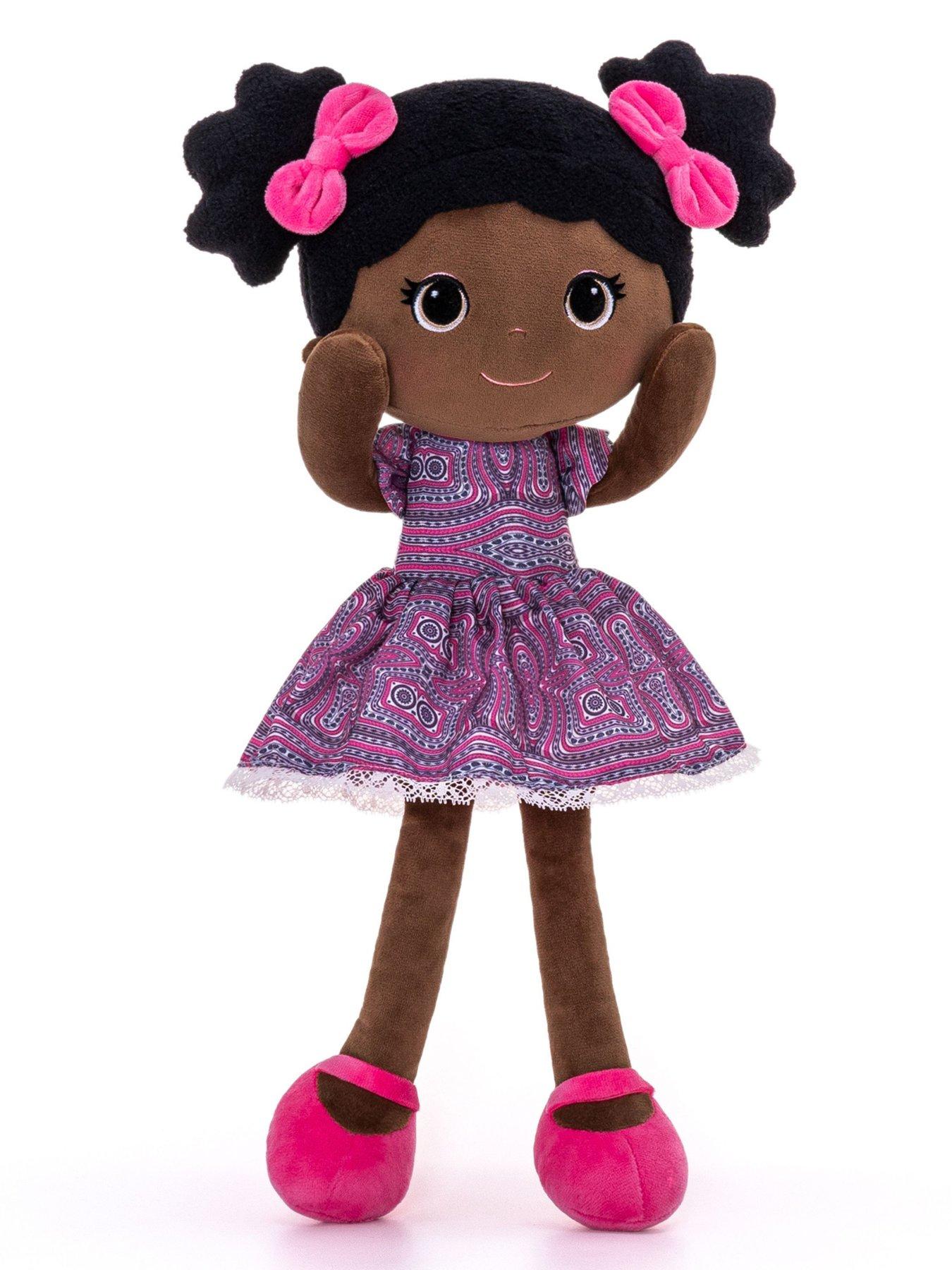 undefined Bibinee Doll - Mabel Doll Ankara - Soft Plush Black Doll