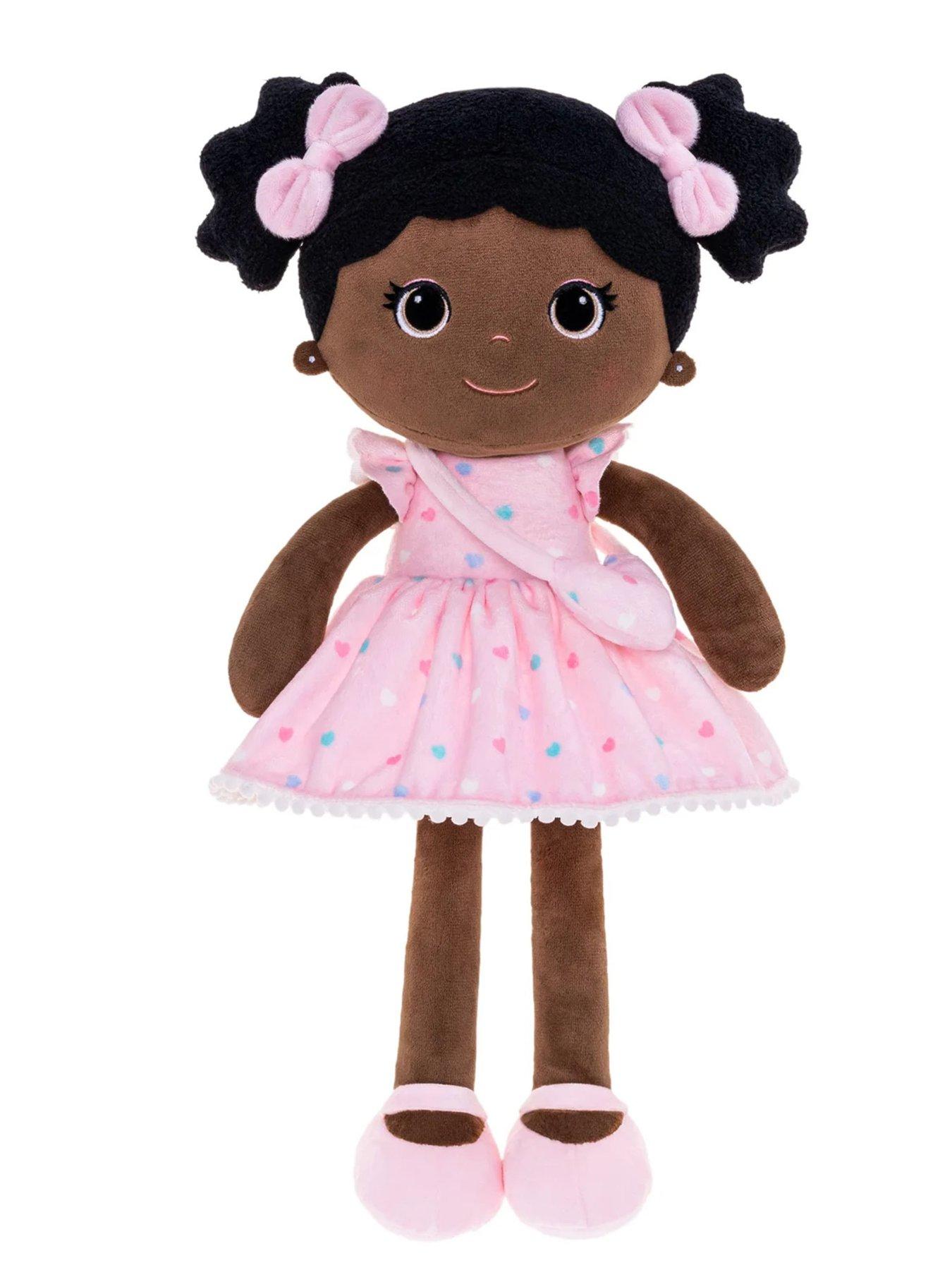 undefined Bibinee Doll - Mabel Doll Hearts - Soft Plush Black Doll