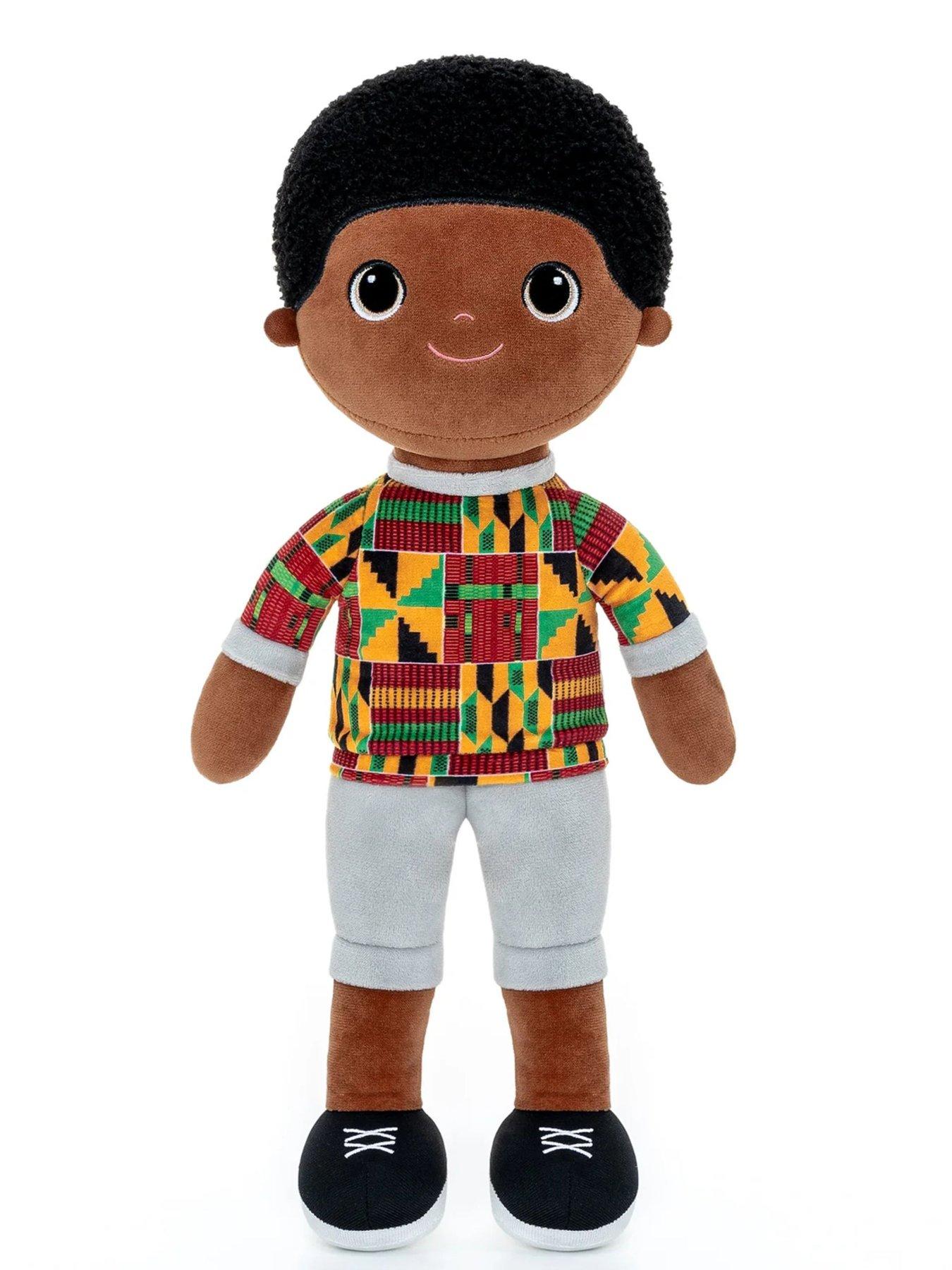 Bibinee Dolls Bibinee Doll Kojo Doll Kente Soft Plush Black Doll Very