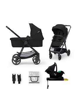 Kinderkraft 4-In-1 Travel System Newly (With Mink Pro I-Size Car Seat And An Isofix Base) - Black