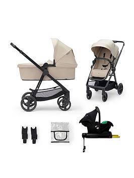 Kinderkraft 4-In-1 Newly Travel System With Mink Pro I-Size Car Seat And An Isofix Base - Beige