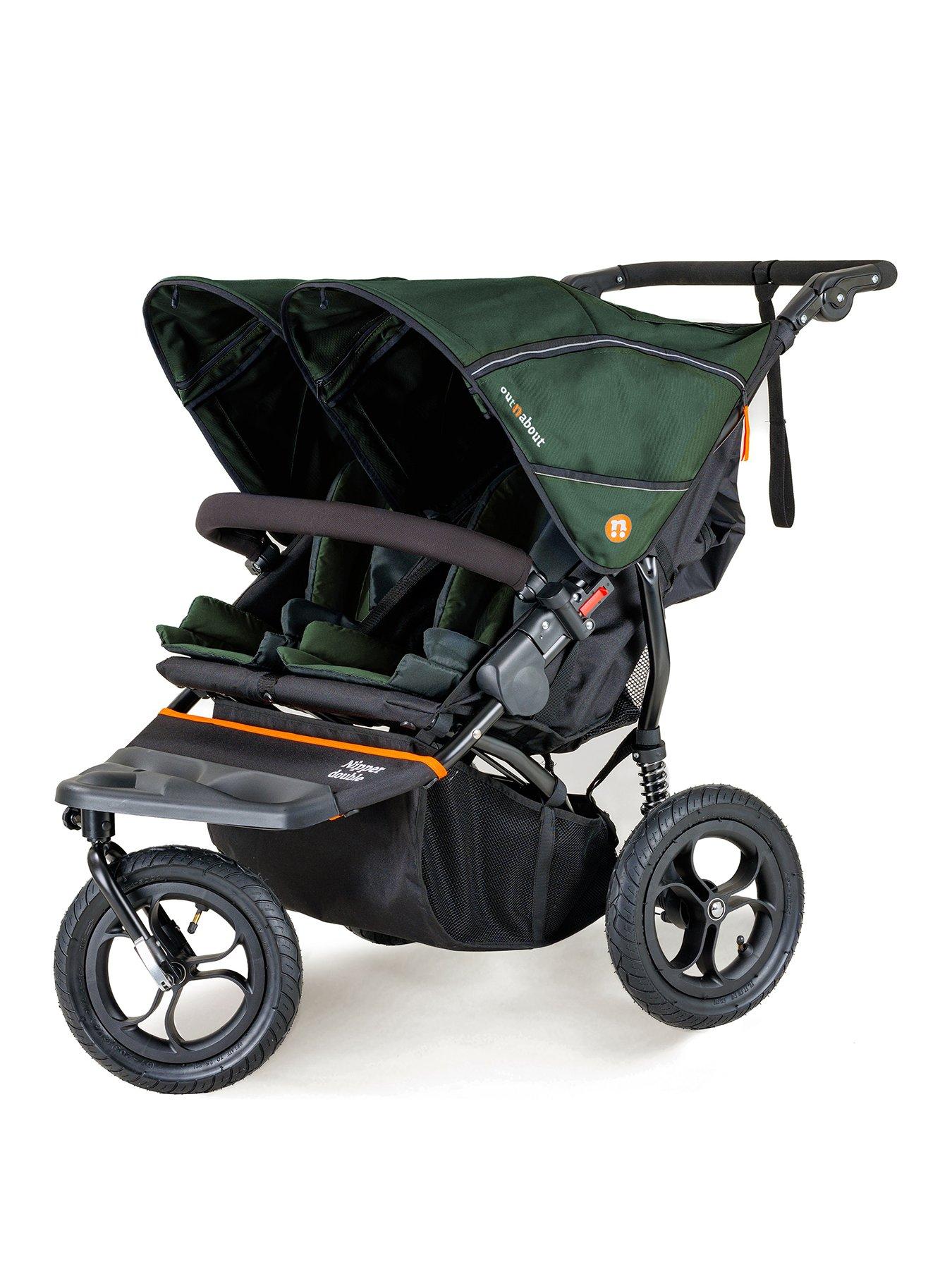 undefined Nipper Double V5 Pushchair - Sycamore Green