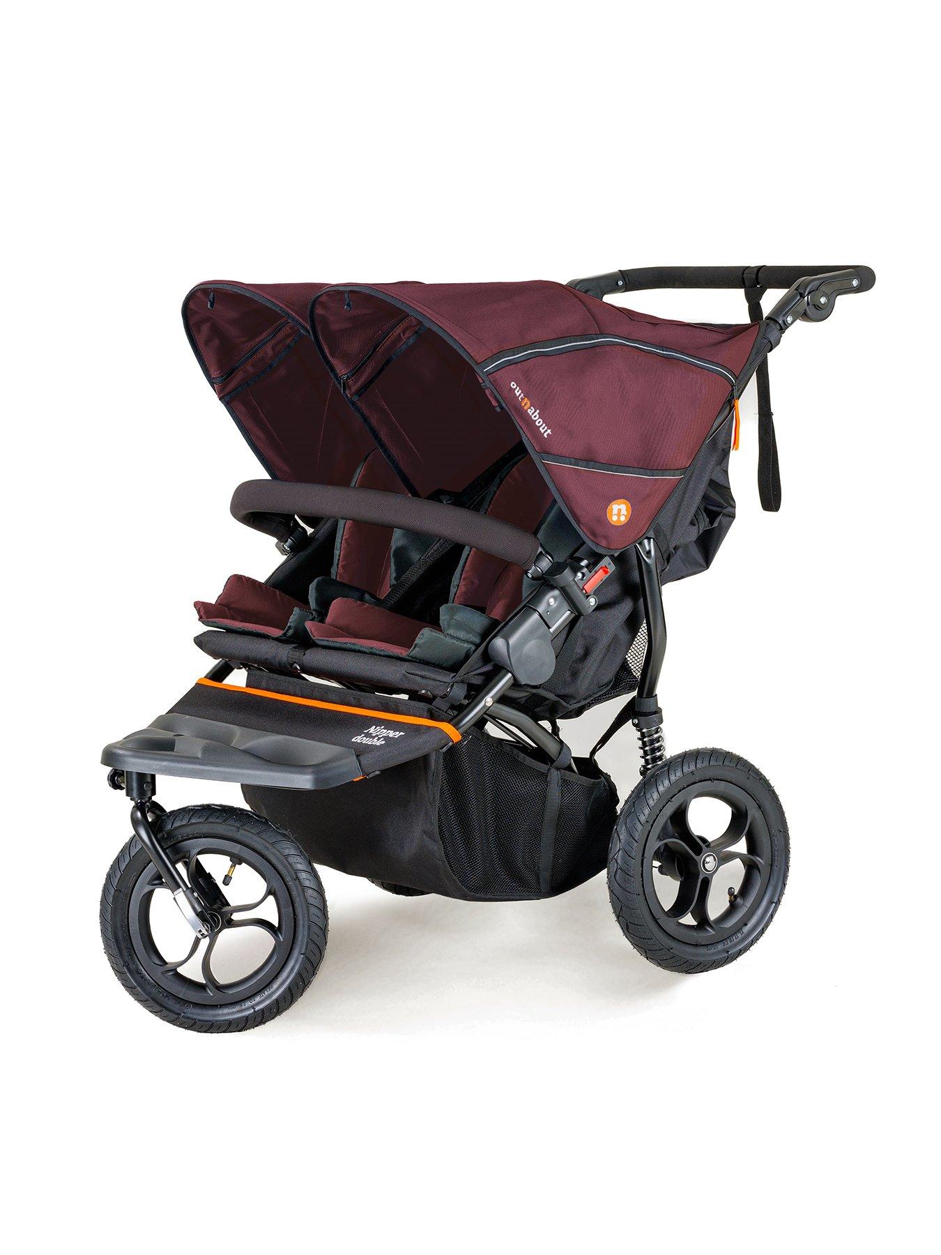 Out n About Nipper Double V5 Pushchair Bramble Berry Red Very