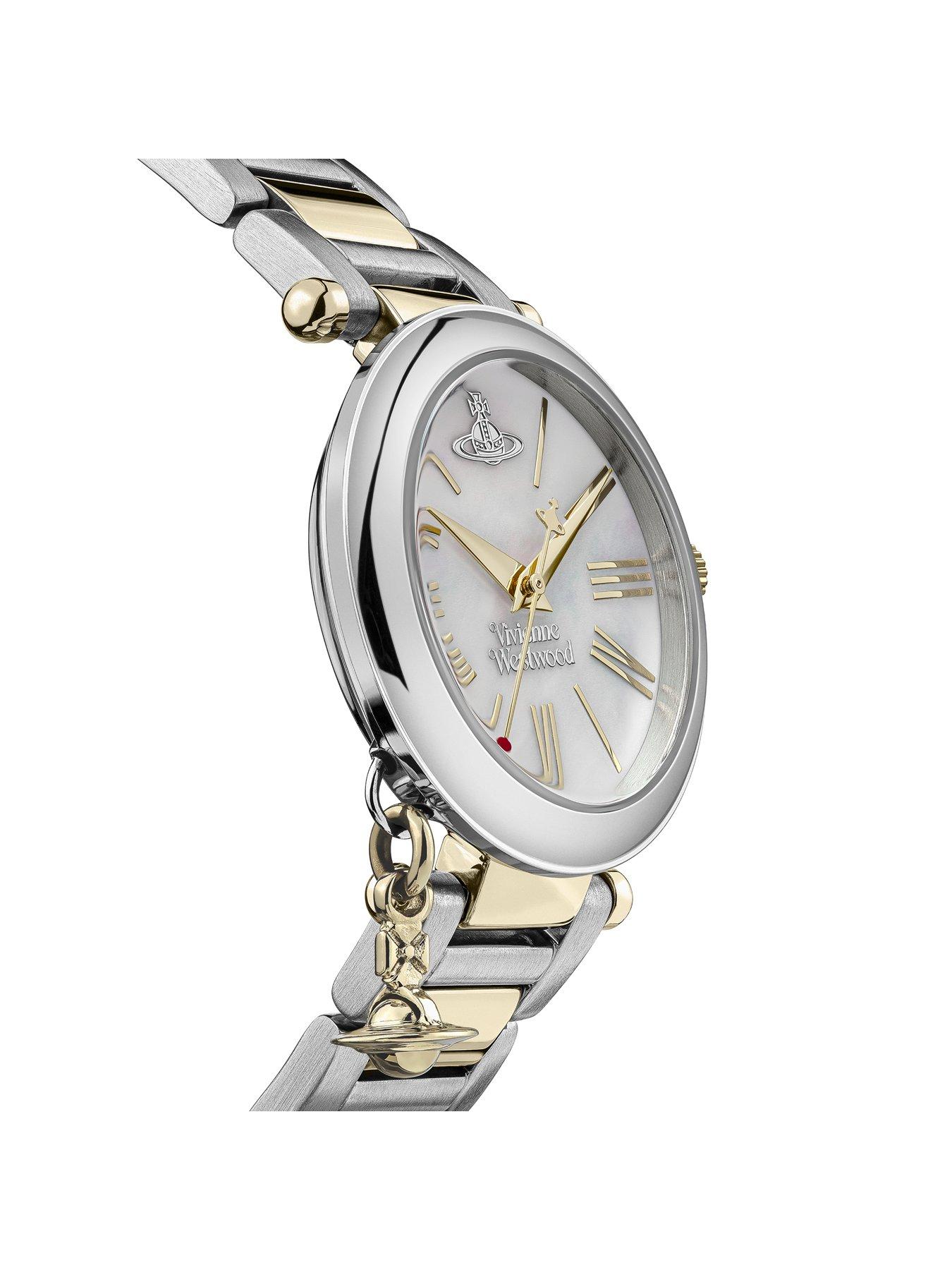Vivienne Westwood Mother Orb Ladies Quartz Watch with MOP Dial & Two Tone Stainless Steel