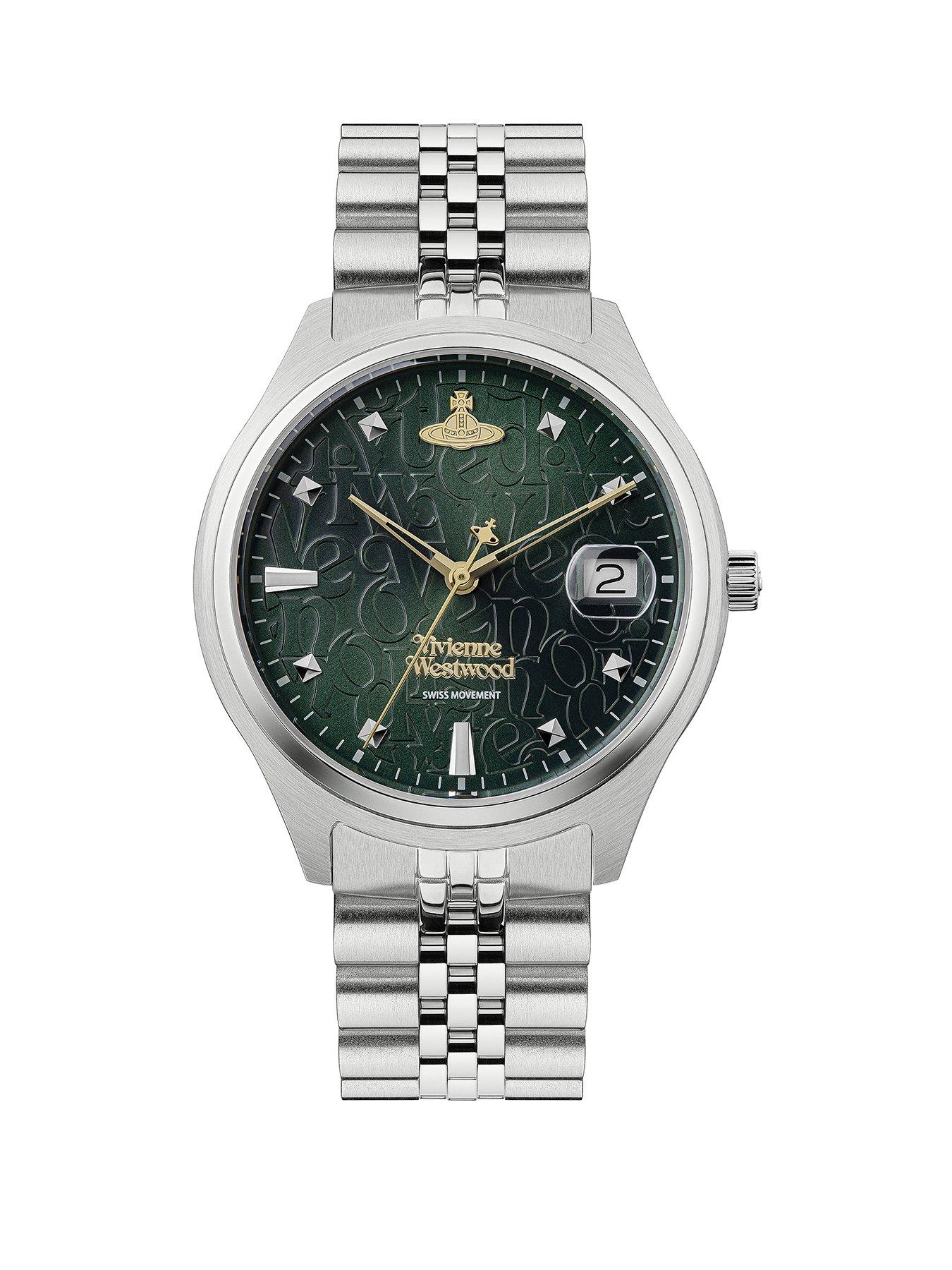 undefined Camberwell Ladies Quartz Watch with Green Dial  &  Stainless Steel Bracelet