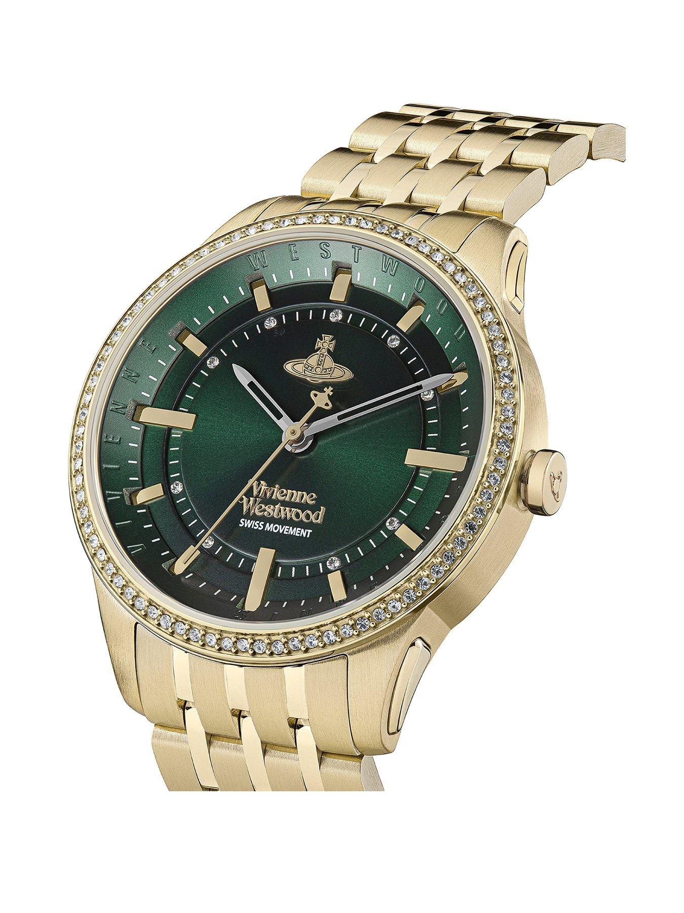 Image 2 of 6 of Vivienne Westwood Eastend Ladies Quartz Watch with Green Dial and Gold Stainless Steel Bracelet