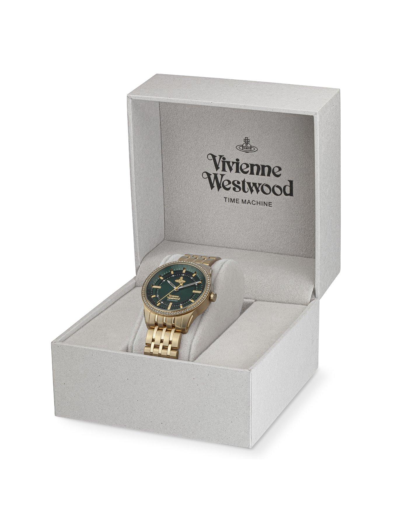 Vivienne Westwood Eastend Ladies Quartz Watch with Green Dial and Gold Stainless Steel Bracelet Very