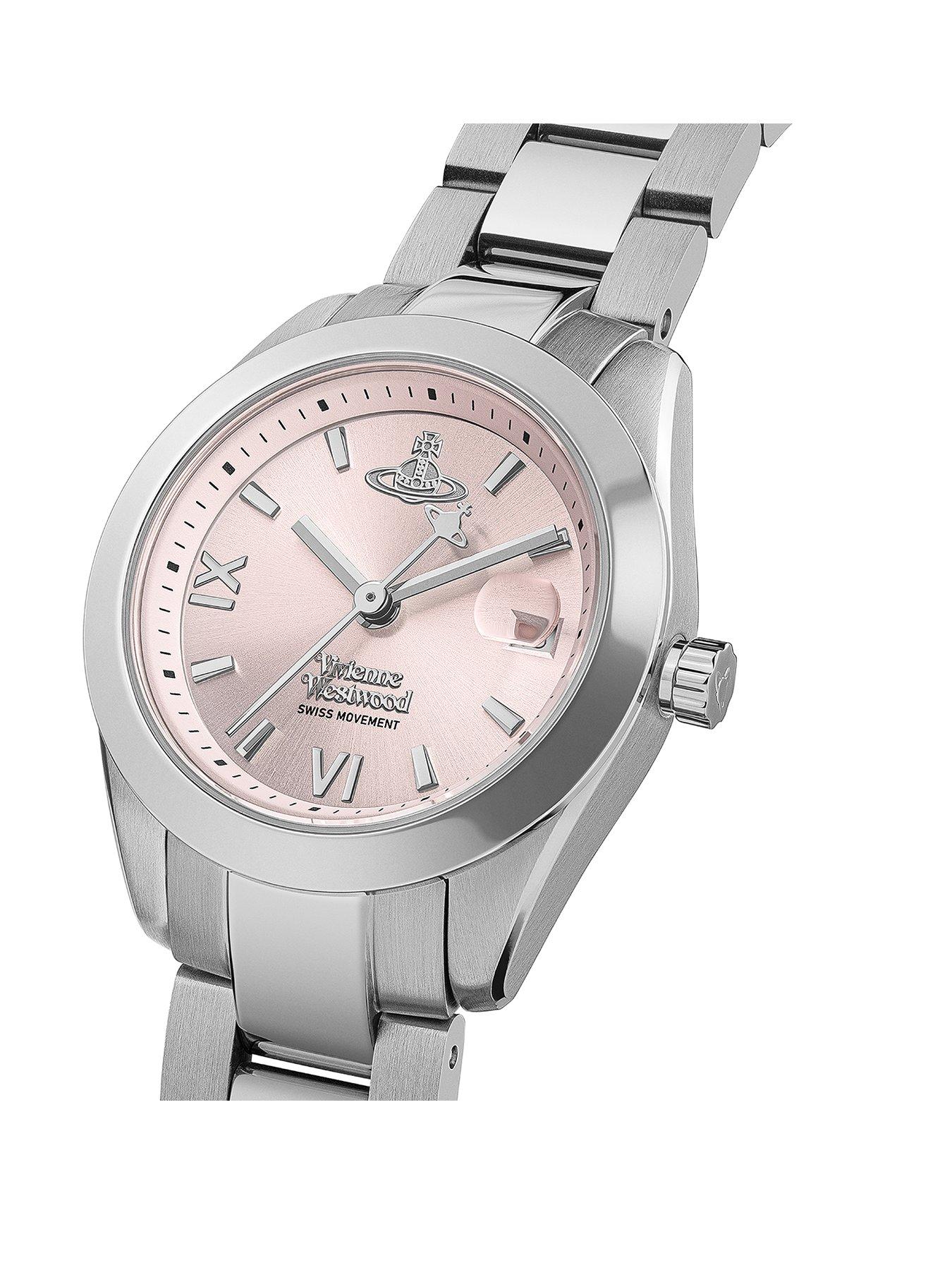 Image 2 of 6 of Vivienne Westwood Fenchurch Ladies Quartz Watch with Pink Dial &amp; Stainless Steel Bracelet