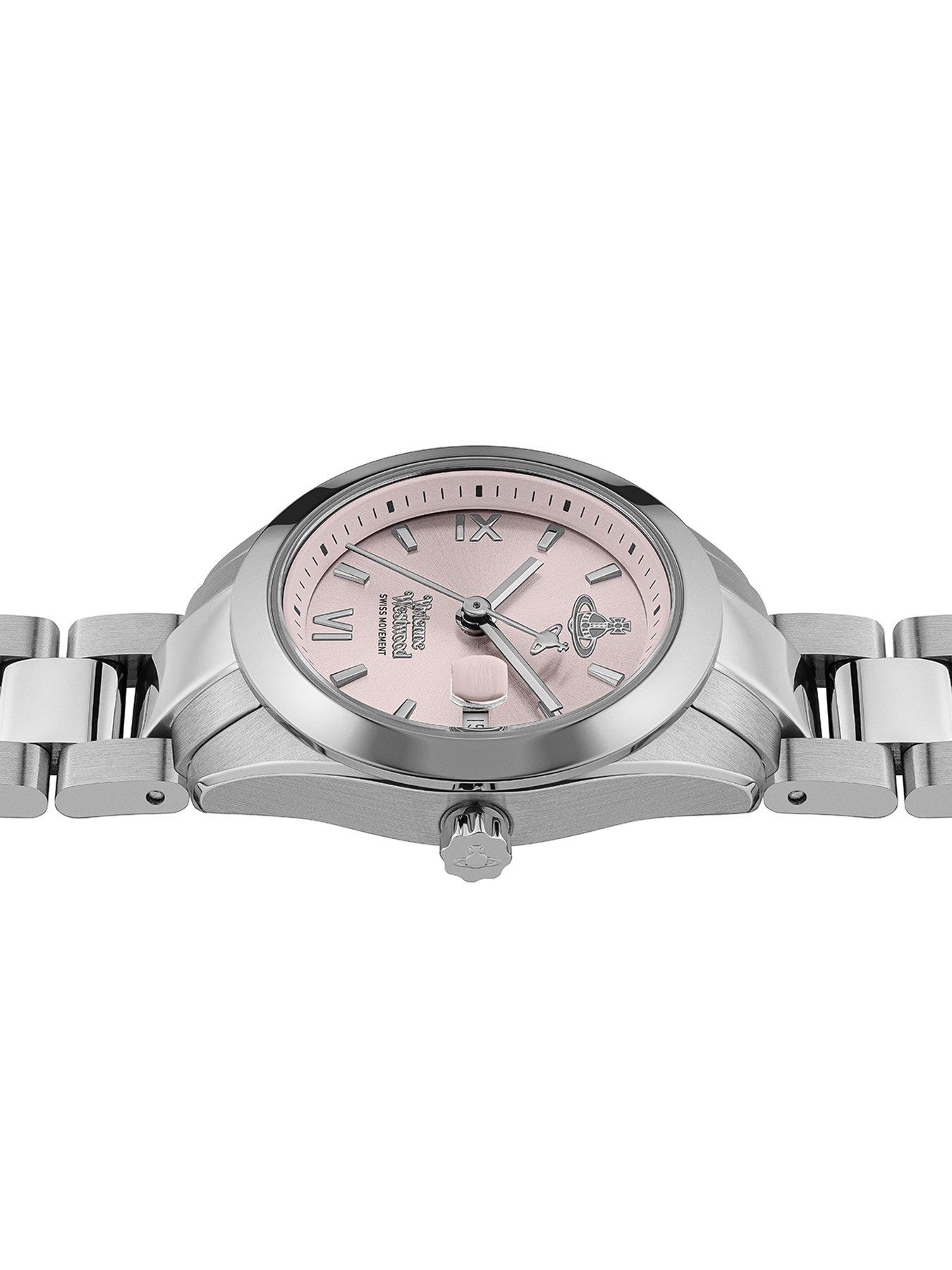 Image 3 of 6 of Vivienne Westwood Fenchurch Ladies Quartz Watch with Pink Dial &amp; Stainless Steel Bracelet