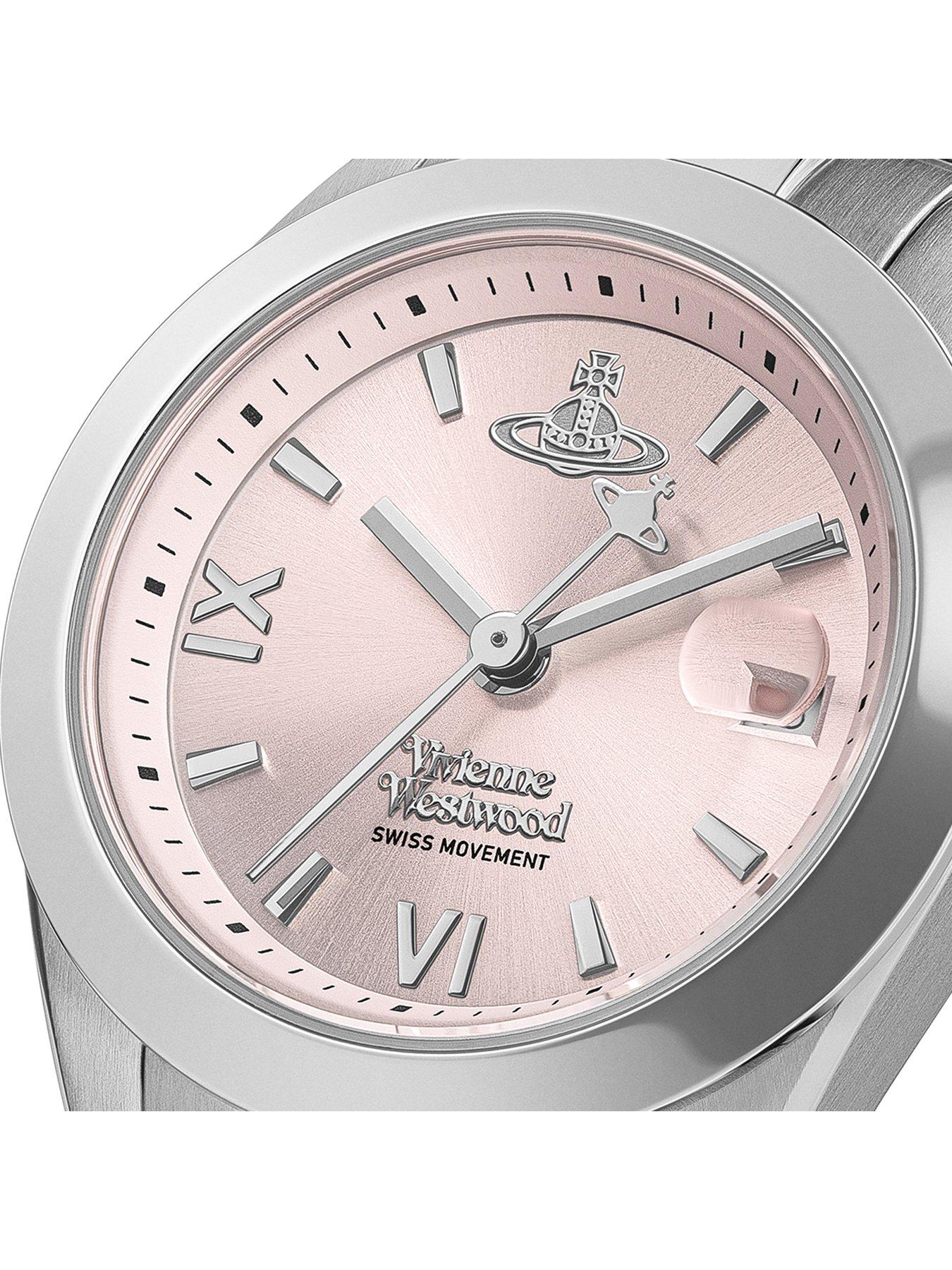 Image 4 of 6 of Vivienne Westwood Fenchurch Ladies Quartz Watch with Pink Dial &amp; Stainless Steel Bracelet