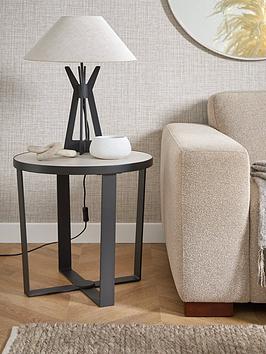 Product photograph of Michelle Keegan Home Cortes Ceramic Top Side Table from very.co.uk