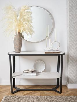 Product photograph of Michelle Keegan Home Cortes Ceramic Top Console Table from very.co.uk