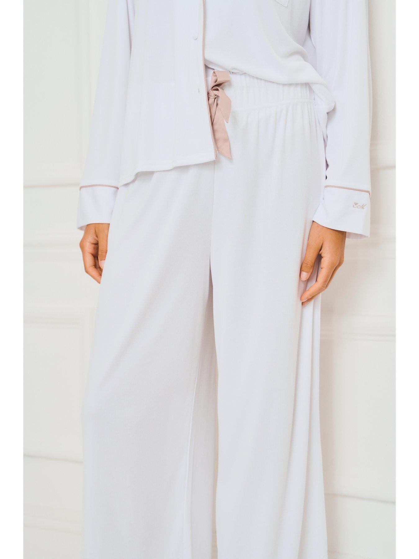 Image 5 of 5 of Jim Jam The Label Traditional Pyjama Set - White