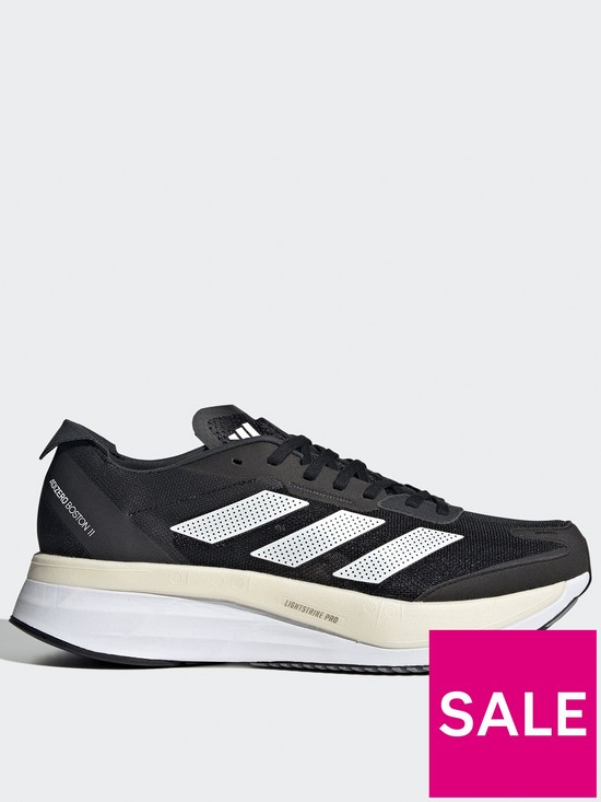 front image of adidas-adizeronbspboston-11-running-trainers-blackwhite