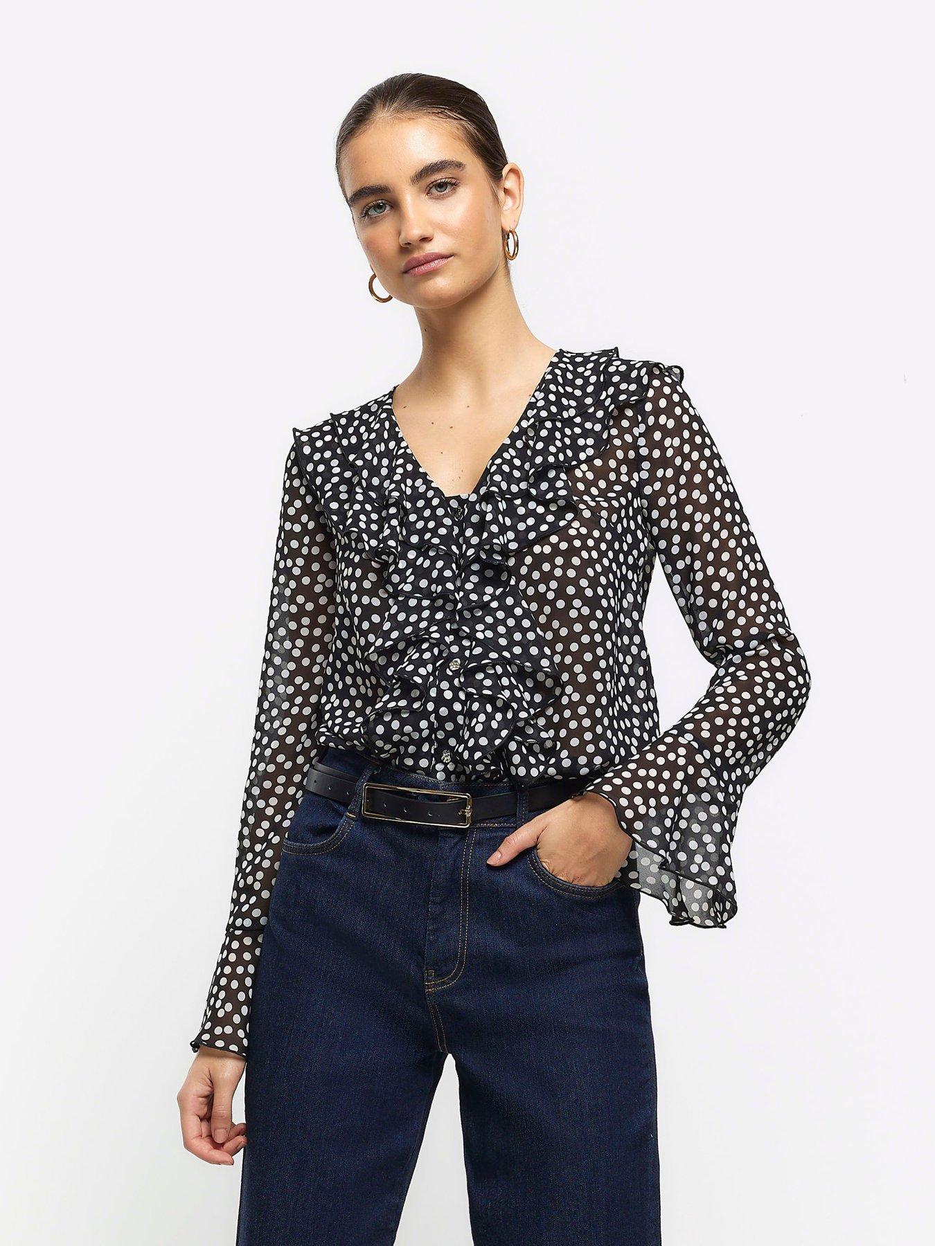 River island best sale polka dot top