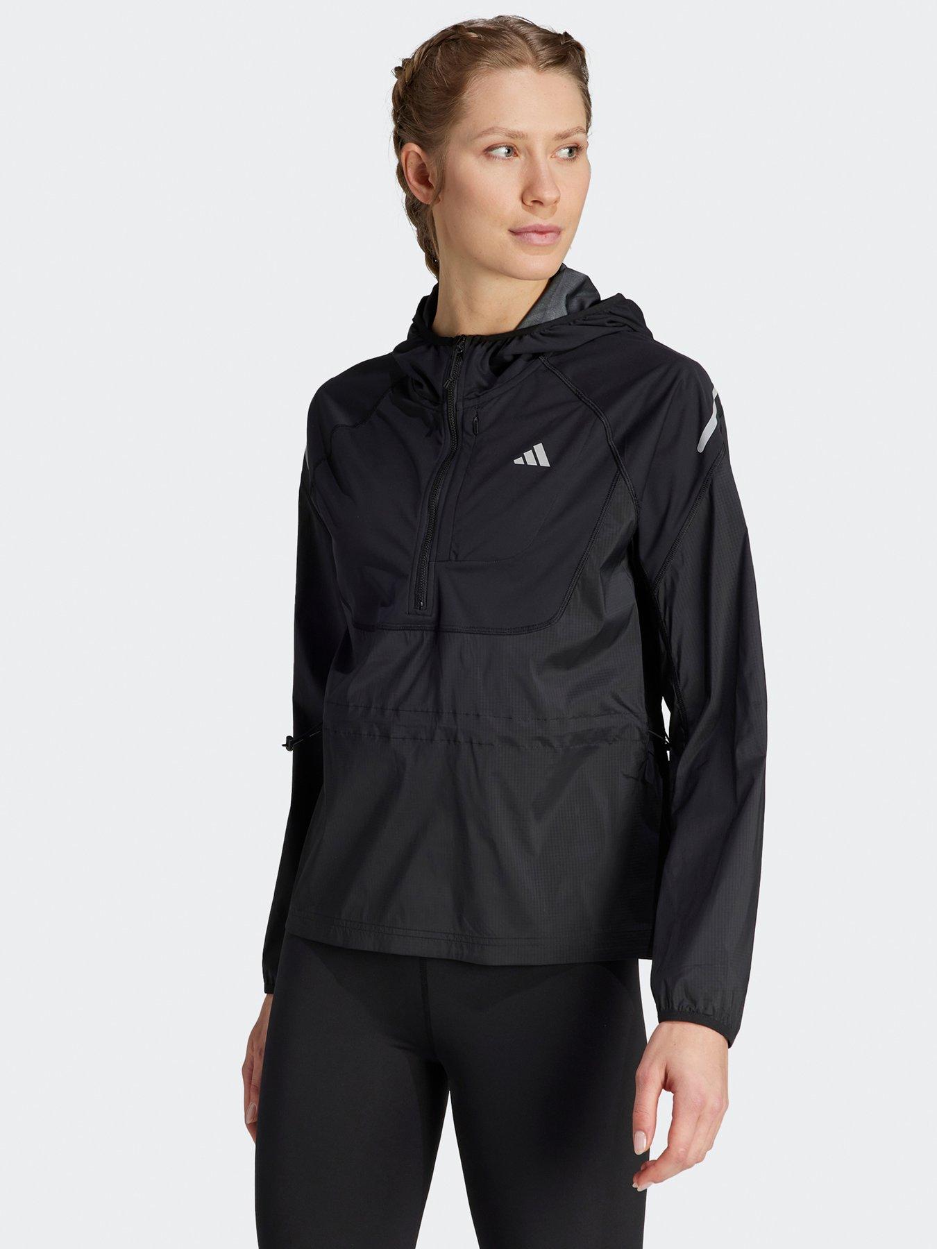 adidas Women's Ultimate Run Jacket - Black, Black, Size M, Women
