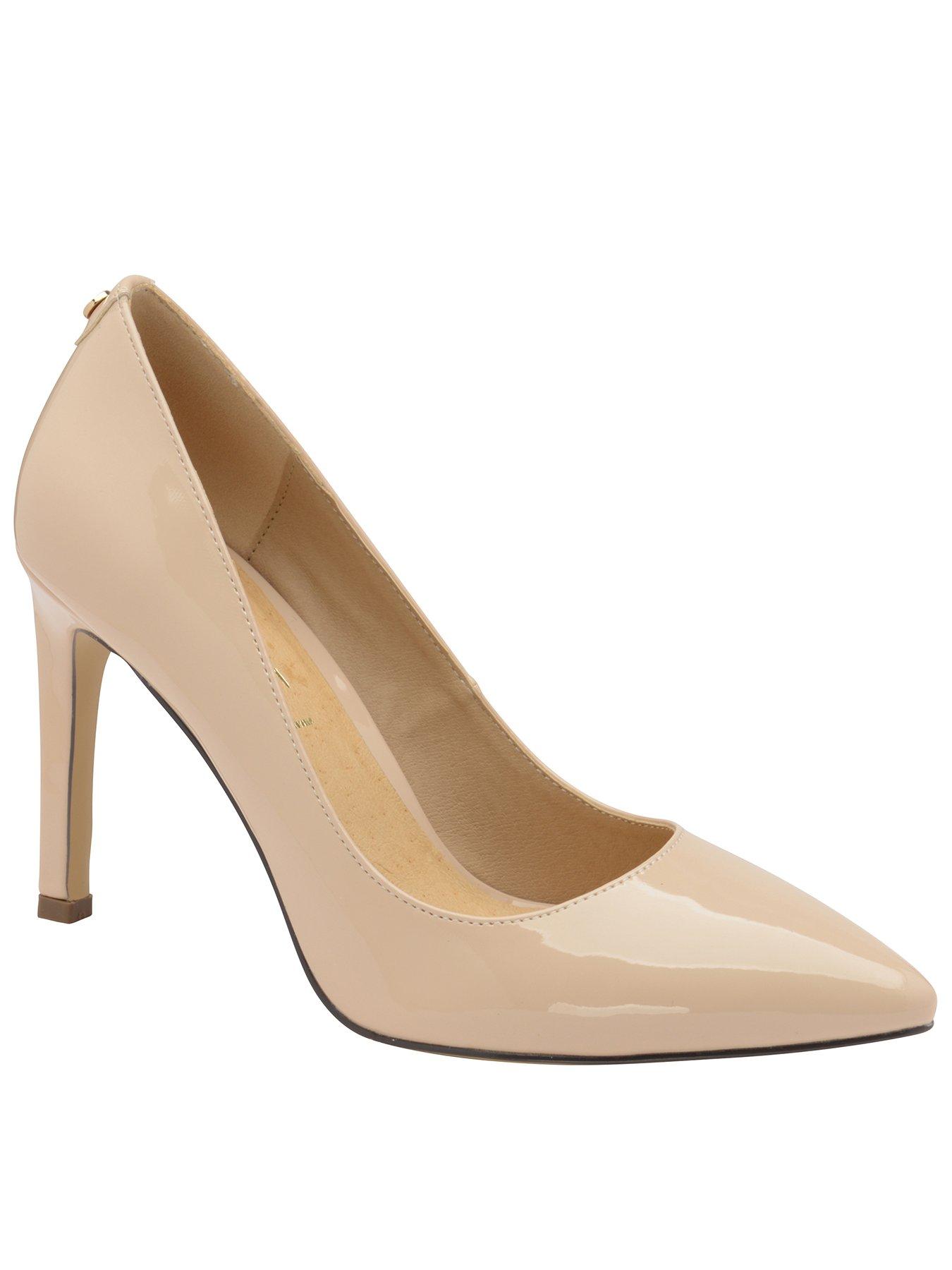 Carvela Comfort Arabella Suede Cone Heel Open Toe Court Shoes, Pink Blush  at John Lewis & Partners