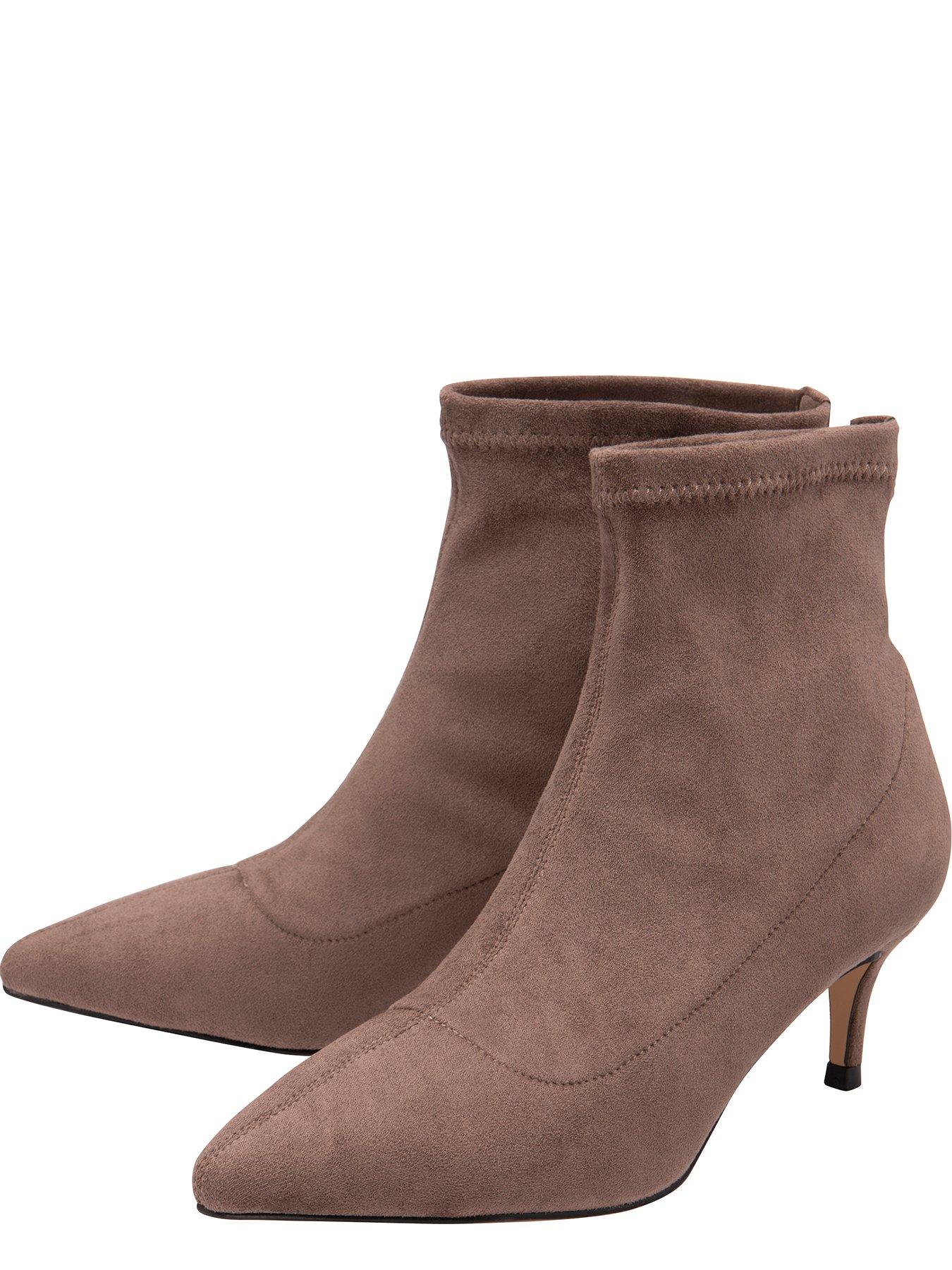 Madruga Suede Heeled Ankle Boot Brown