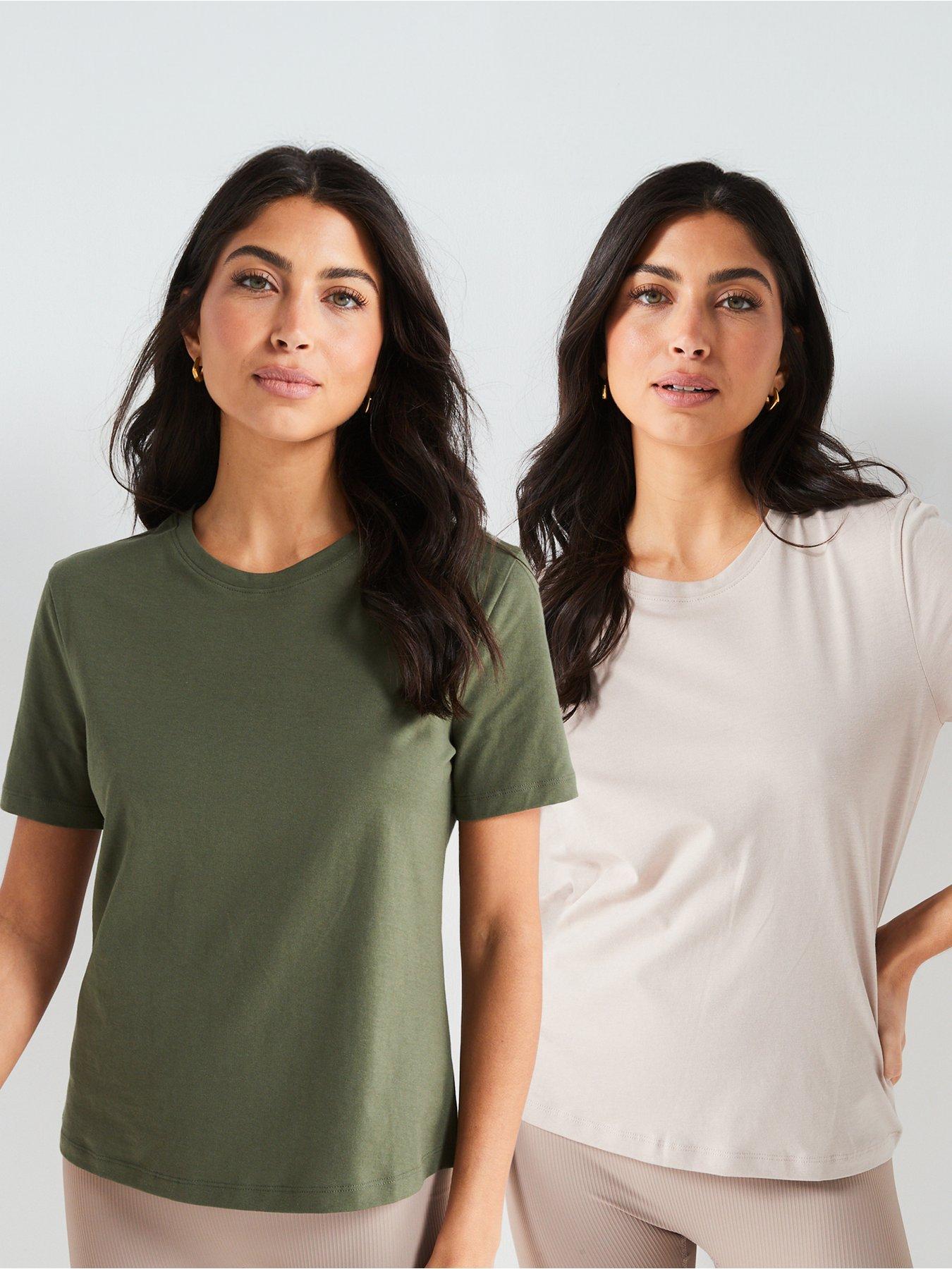 undefined 2 Pack Essential Crew Neck T-Shirt - Multi