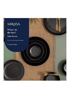 Product photograph of Mikasa Mk Jute Frayed Table Runner from very.co.uk
