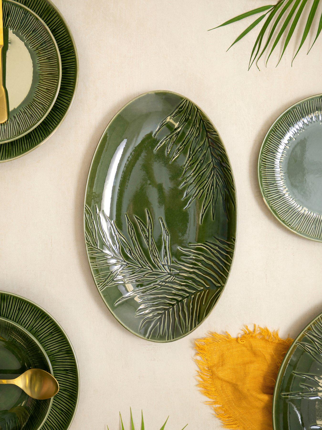 Product photograph of Mikasa Jardin Oval Serving Platter from very.co.uk