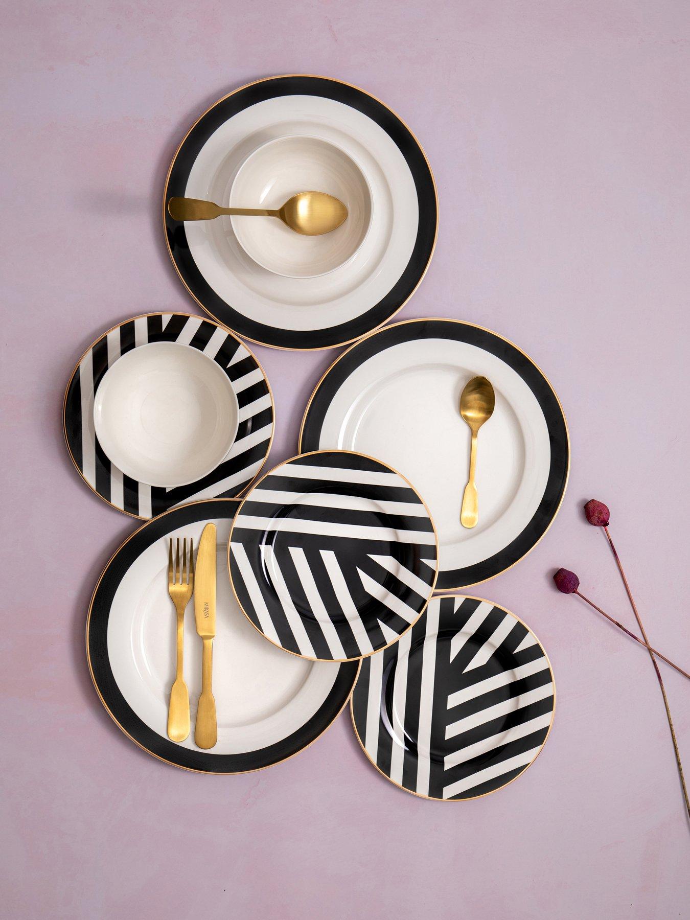 Product photograph of Mikasa Luxe Deco 12-piece Dinner Set from very.co.uk