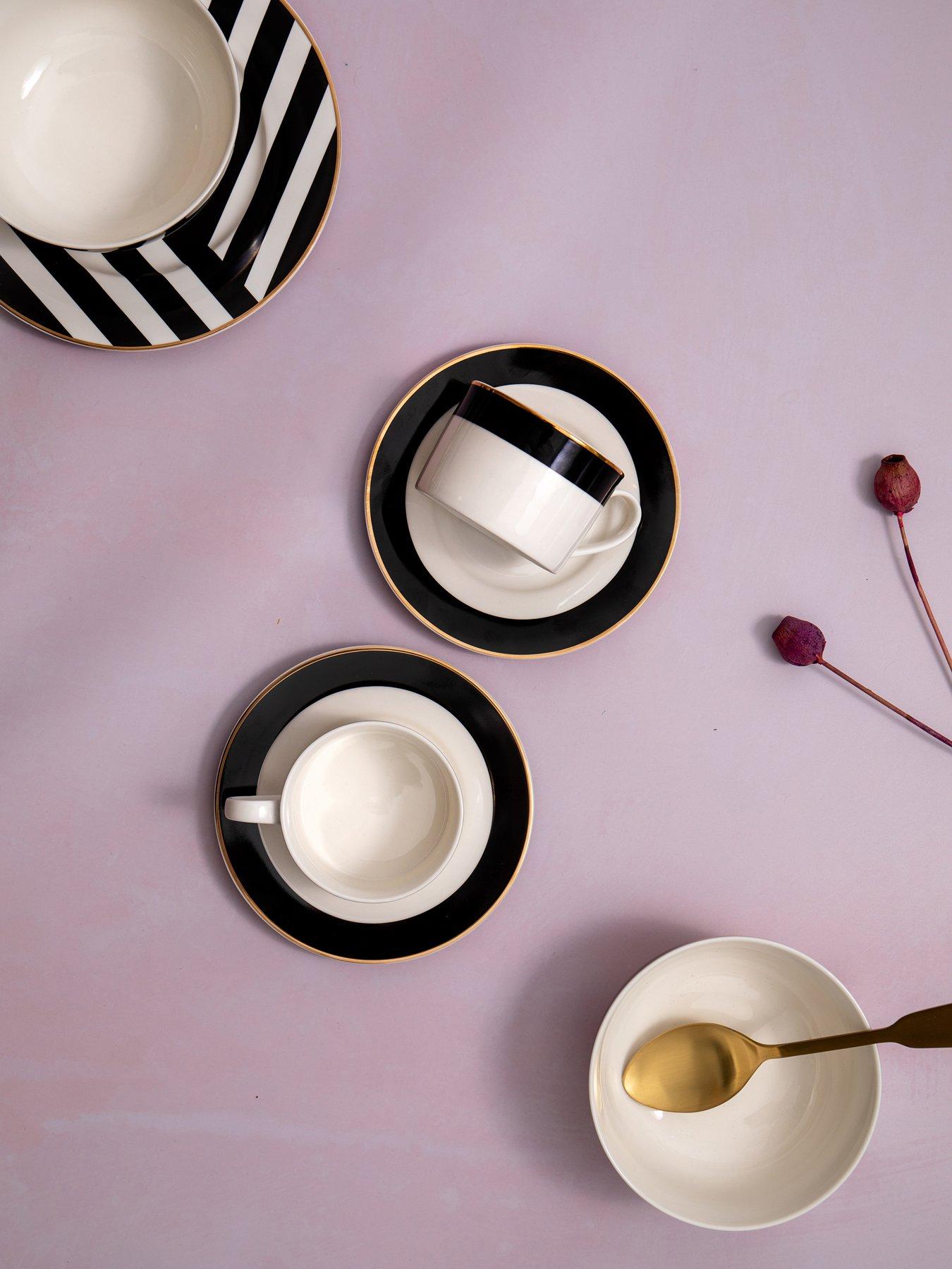 undefined Mk Luxe Deco Band Tea Cup 2pc