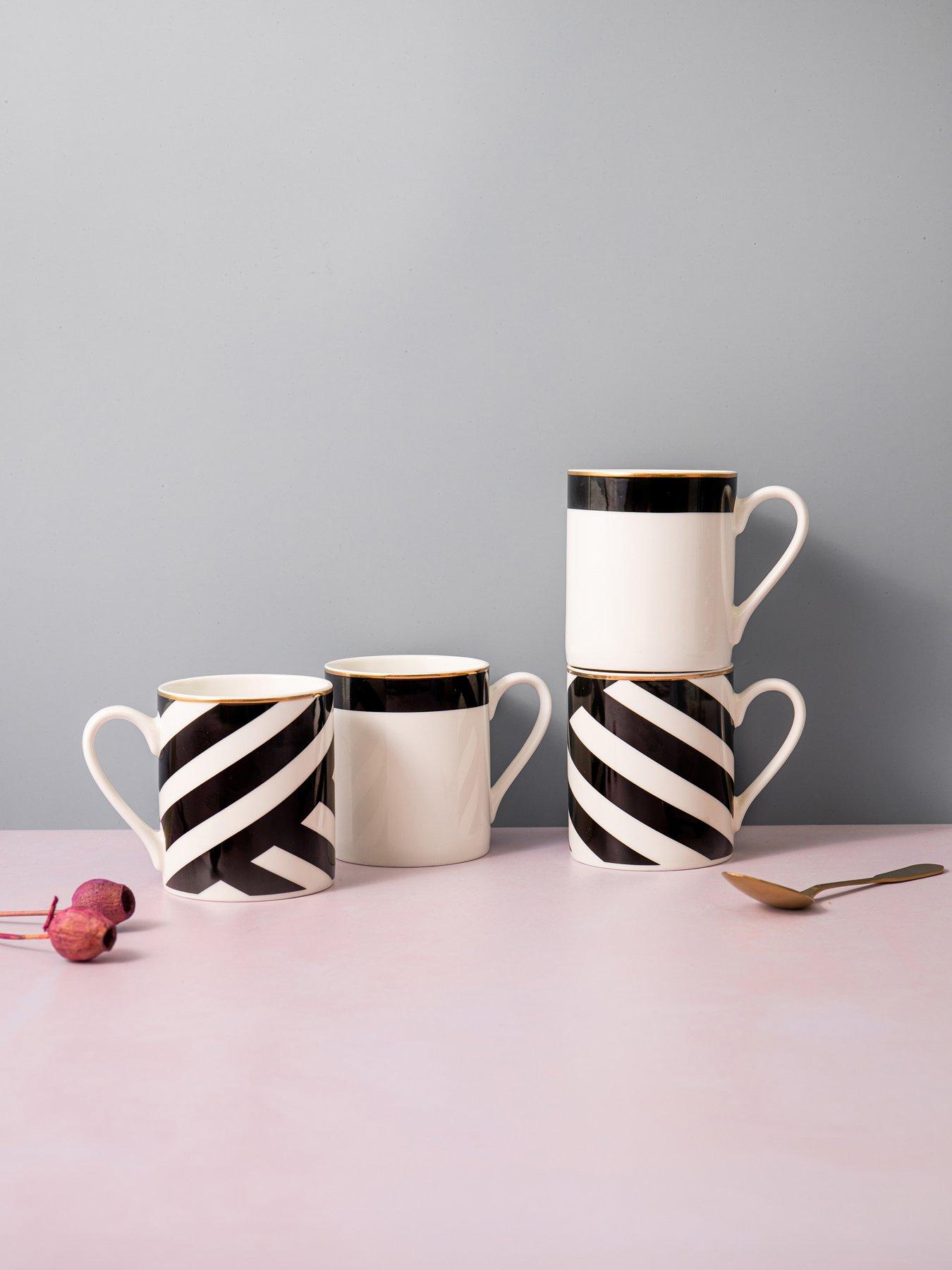 Product photograph of Mikasa Luxe Deco China Mugs Ndash Set Of 4 from very.co.uk