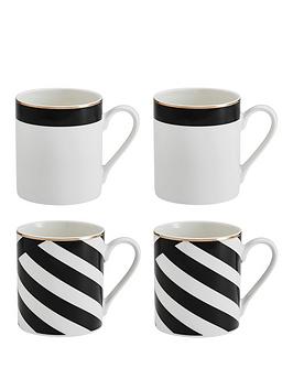 Product photograph of Mikasa Luxe Deco China Mugs Ndash Set Of 4 from very.co.uk