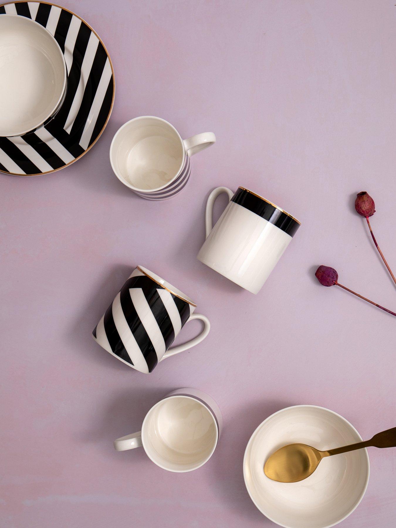 Image 3 of 5 of Mikasa Luxe Deco China Mugs &ndash; Set of 4