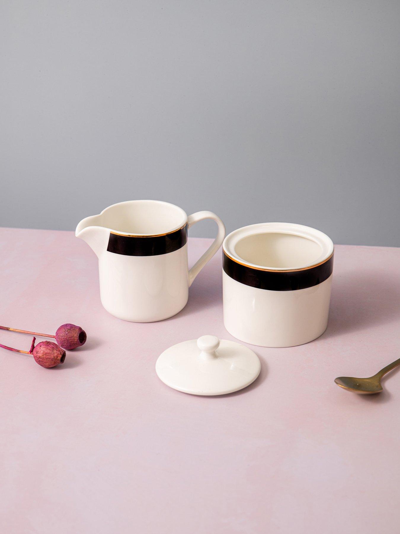 Product photograph of Mikasa Luxe Deco Sugar Pot And Creamer Set from very.co.uk