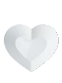 Product photograph of Mikasa Chalk Large Heart-shaped Serving Bowl from very.co.uk