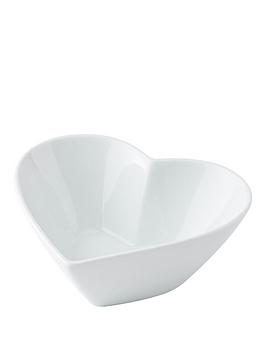 Product photograph of Mikasa Chalk Small Heart-shaped Serving Bowl from very.co.uk