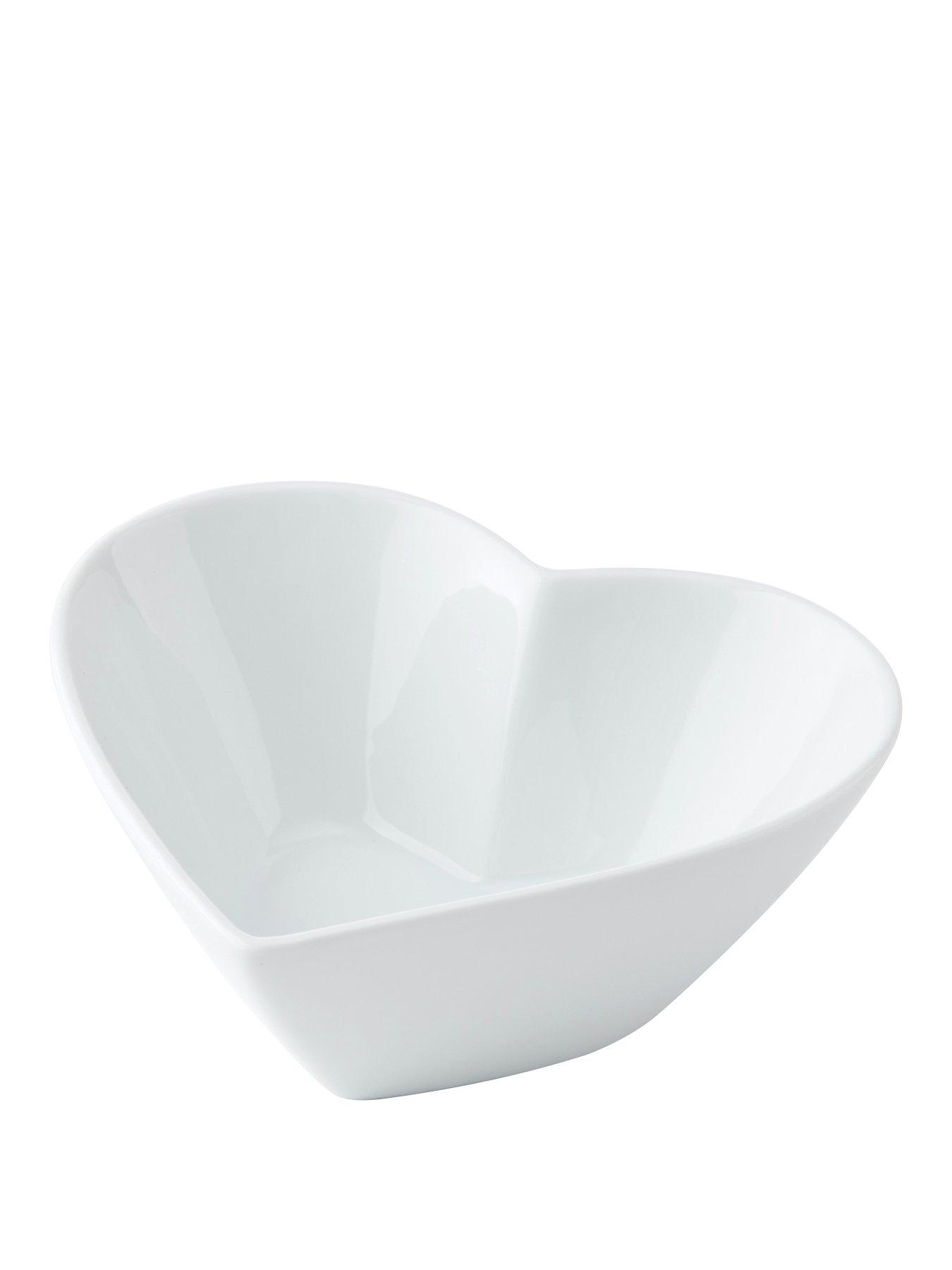Image 1 of 7 of Mikasa Chalk Small Heart-Shaped Serving Bowl