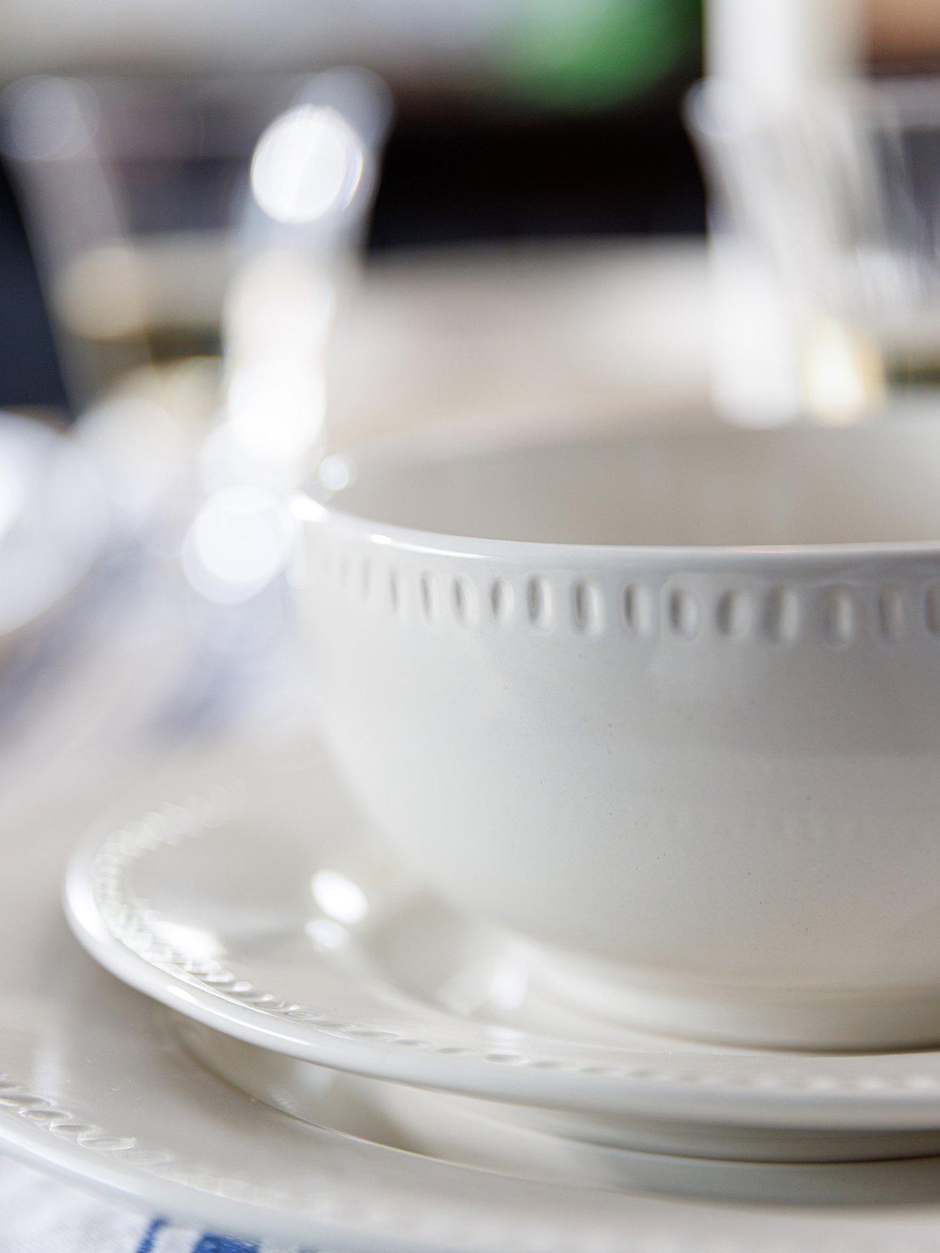 Image 2 of 7 of Mikasa Cranborne Set of 4 Cream Stoneware Cereal Bowls